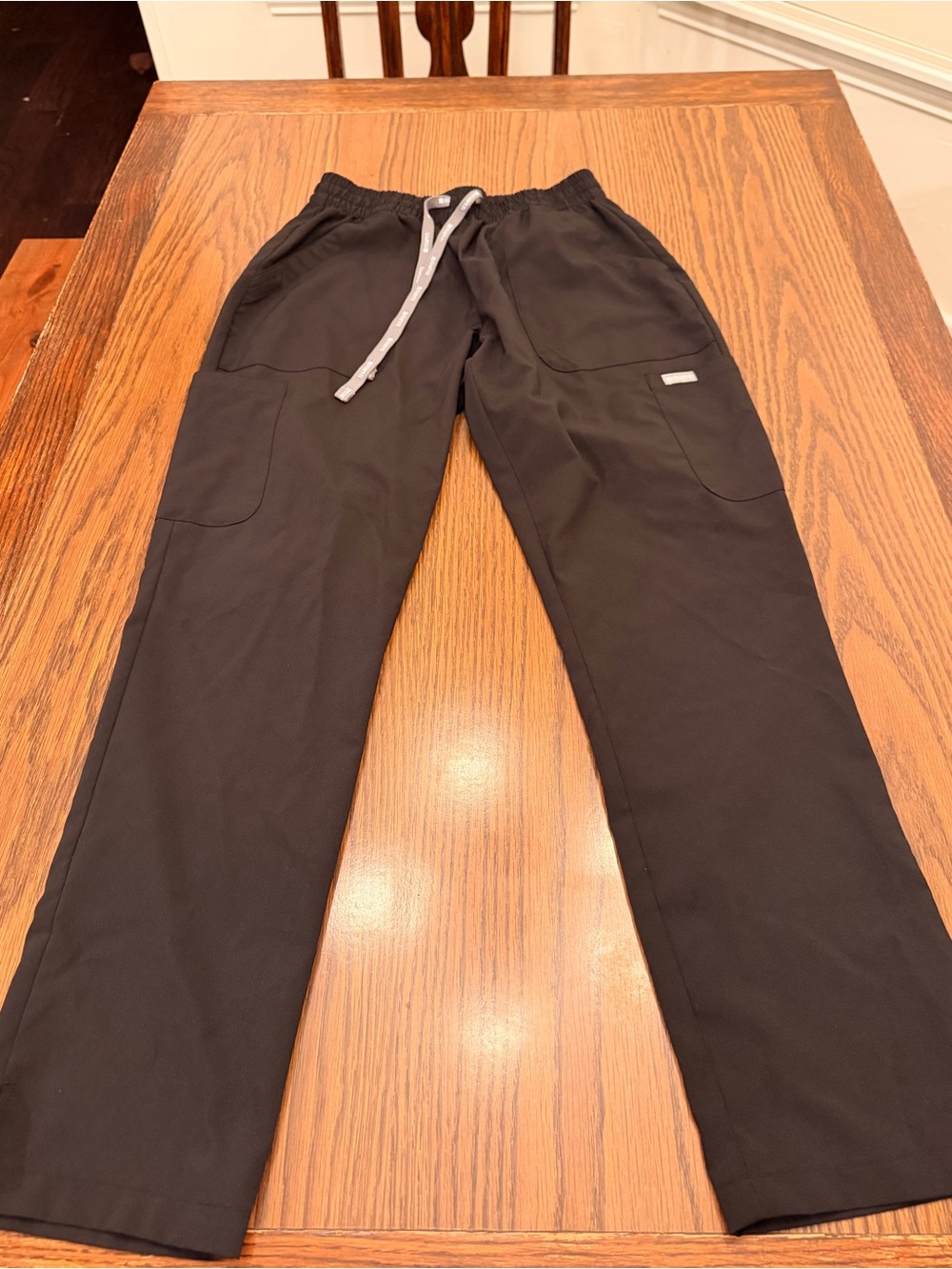 Women’s  Black Drawstring Casual scrub pants